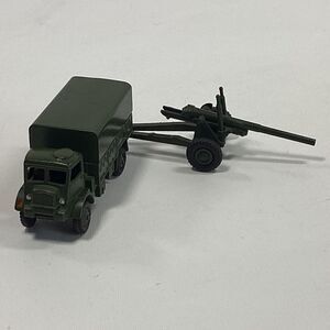 Vtg Dinky Toys Army Wagon 623 With Driver And Medium Gun 692 England Meccano